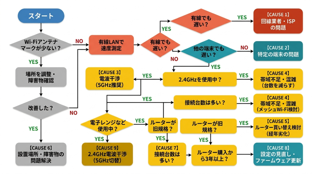 原因診断フローチャート