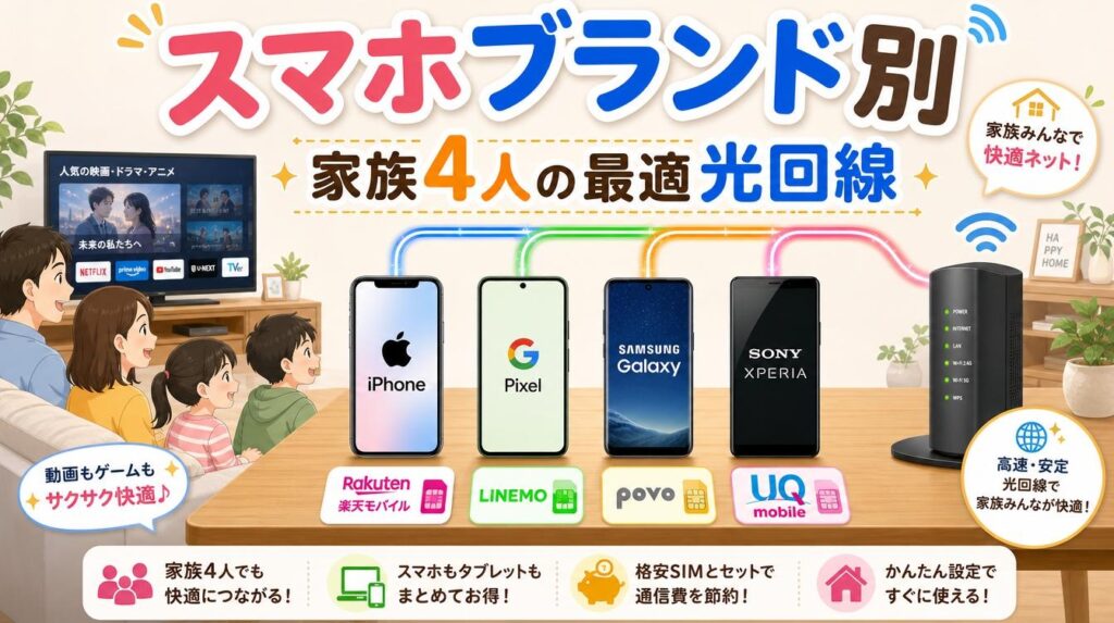 格安SIM家族4人に最適な光回線